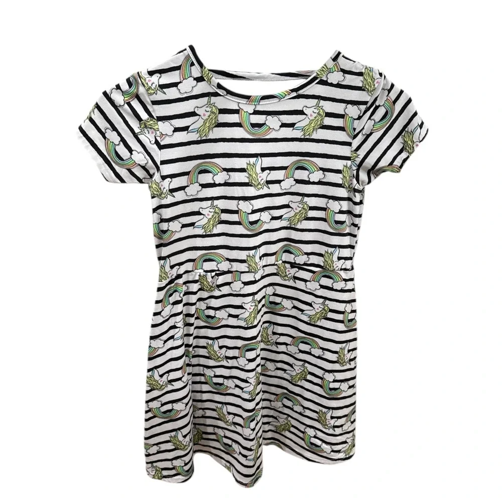 Girls Unicorn Rainbow Dress Bundle‎ 5 Pieces Size 10 12 Carter's Old Navy Etc